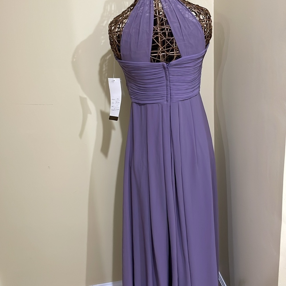 Levkoff lavender Halter Bridesmaids Dress Prom Dress Occasions Dress Size 6 - Picture 6 of 11